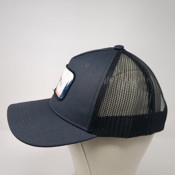 The Montana Scene Snapback Trucker Hat Blue One Size Adjustable Mesh Back - Picture 3 of 9